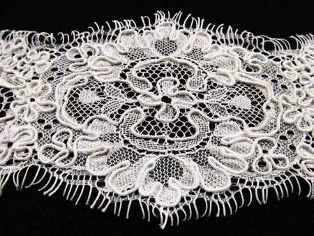 Wstawka 8cm tiulowa koder biała