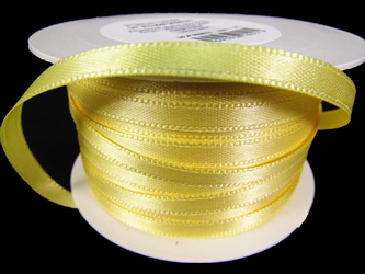 Wstążka 5mm atłas bladożółta