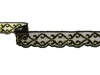 Koronka 1,6cm tiulowa czarno-złota