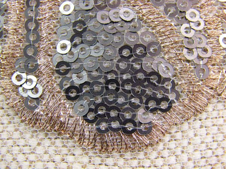 Tkanina 150cm tiulowa z cekinem popiel