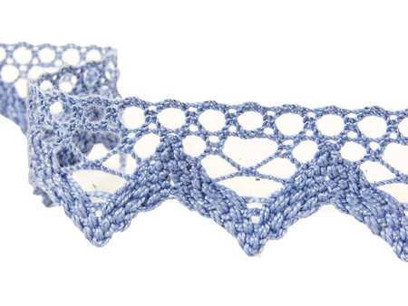 Koronka 3,3cm bawełniana niebieska