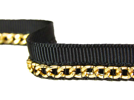 Taśma 10mm ryps łańcuch ZŁ czarna