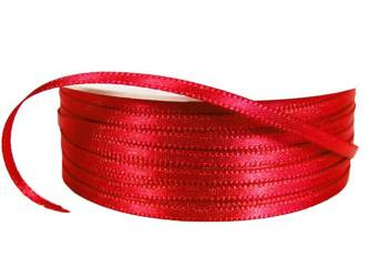 Wstążka 3mm atłas czerwona