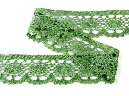 Koronka 3,8cm bawełniana szałwiowa