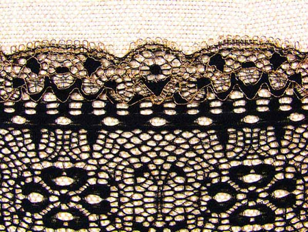 Wstawka 18cm elastyczna czarno-złota