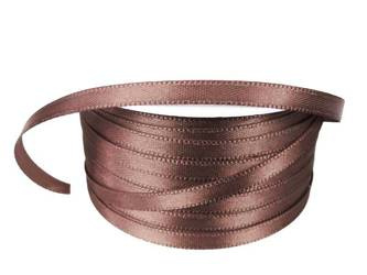 Wstążka 5mm atłas brąz ciemny