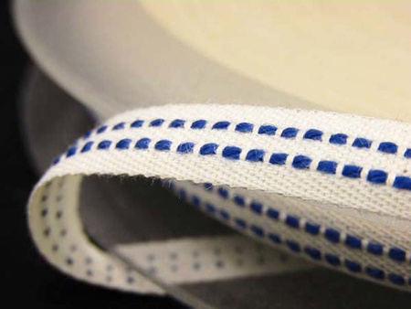 Taśma 9mm bawełniana stebnówka granat