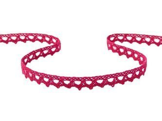 Koronka 0,8cm bawełniana malina