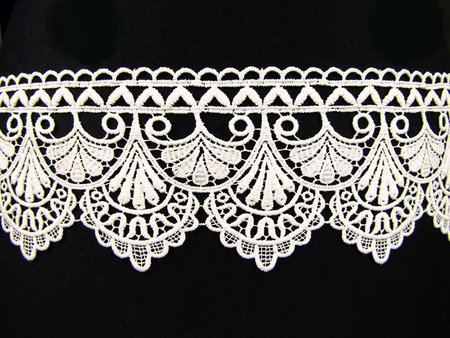 Koronka 8cm gipiurowa poly ivory