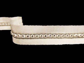 Wstawka 2,5cm rypsowa CYRKONIA ivory