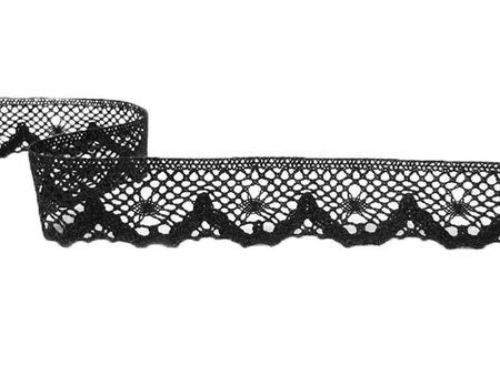 Koronka 4cm bawełniana czarna
