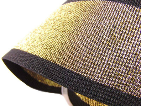 Guma 50mm tkana lurex czarno_złota