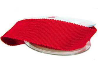 Taśma 25mm ryps bawełniana czerwona