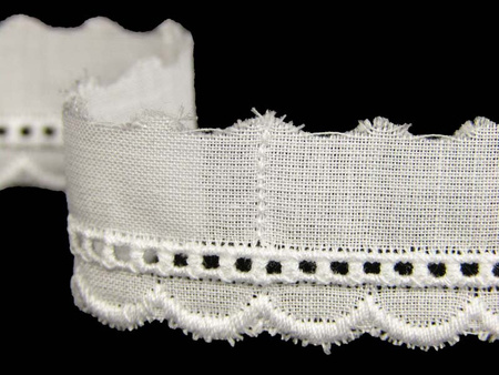 Koronka 1,8cm haft angielski biała