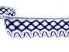 Koronka 6,8cm bawełniana biało-granatowa