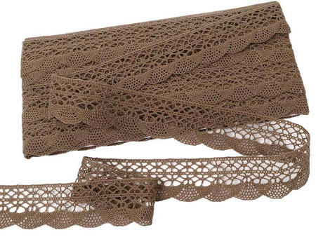 Koronka 3,2cm bawełniana jasny brąz