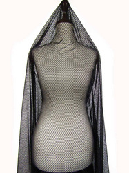 Tiul 155cm miękki ROMB z kropką czarny