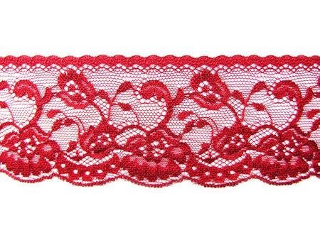 Koronka 6cm stabilna bordo