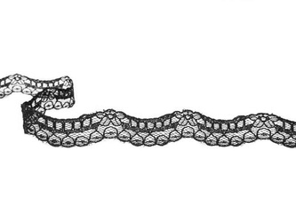 Koronka 1,5cm stabilna czarna