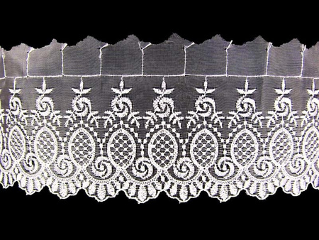 Koronka 8cm organtyna biała