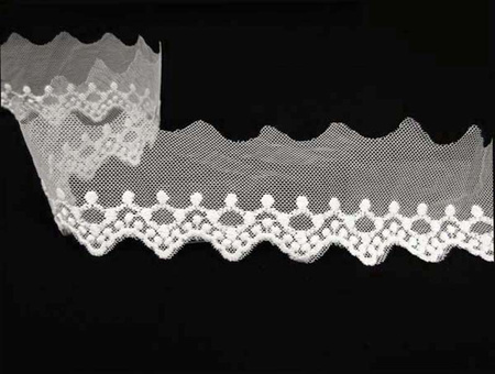 Koronka 5cm tiulowa biała