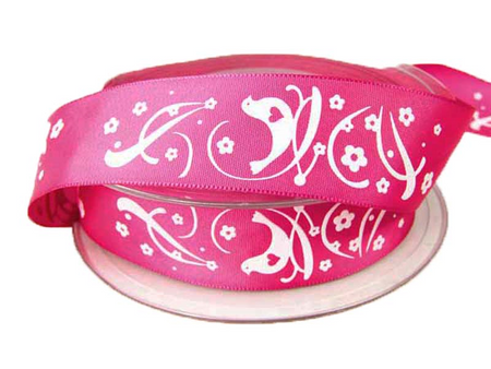 Wstążka 25mm tafta Lovebird amarant