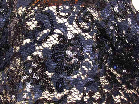 Koronka elastyczna cekin granat