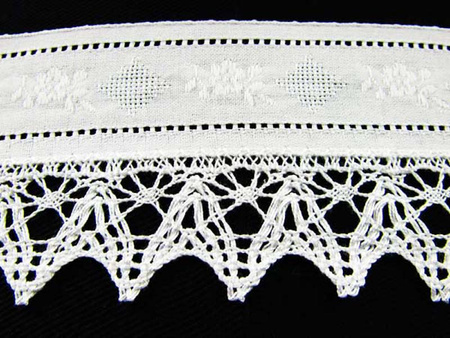 Koronka 5cm haft angielski biała
