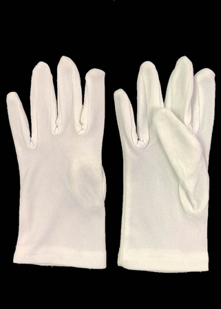 Rękawiczka DZIANINA komunia biała