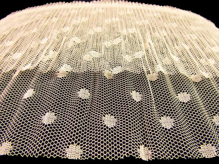 Taśma 12cm falbana tiulowa ecru