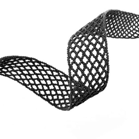 Taśma 15mm elastyczna SIATKA czarna