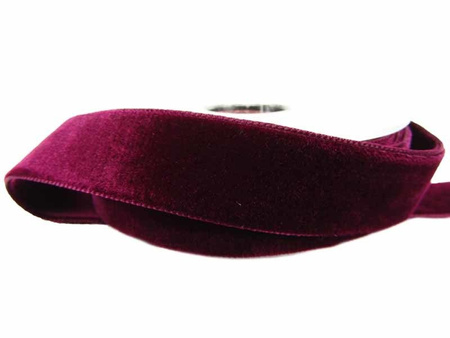 Aksamitka 22mm dwustronna burgund