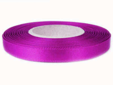 Wstążka 10mm atłas purpura