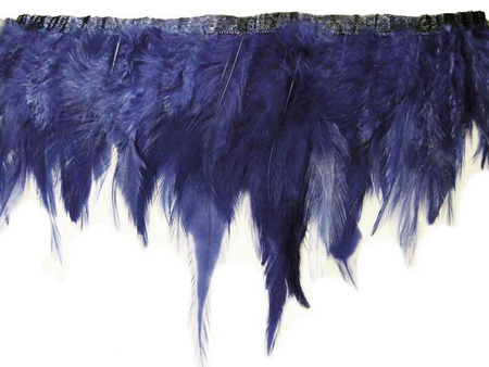 Taśma 12cm FRĘDZEL pióra granatowa