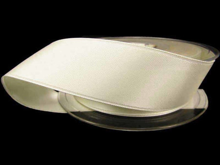 Wstążka 25mm atłas kość słoniowa