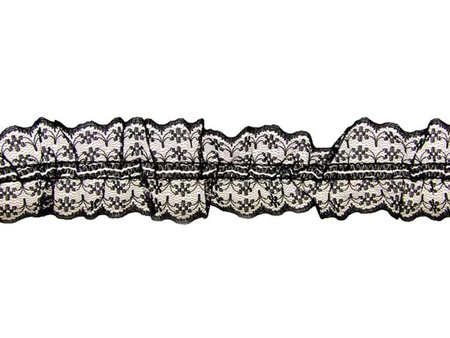Taśma 45mm elastyczna koronka czarna