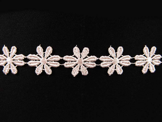 Wstawka 2,5cm gipiurowa KWIAT pudrowy róż