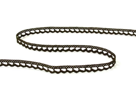 Koronka 1cm bawełniana brąz