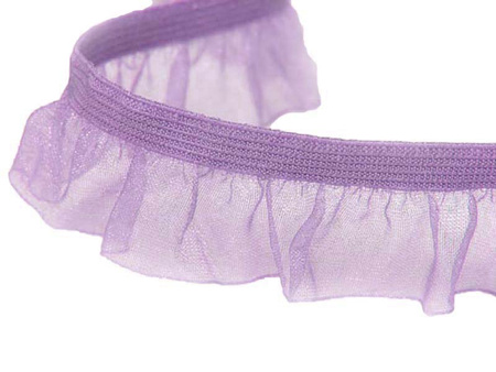 Falbanka 12mm elastyczna lila