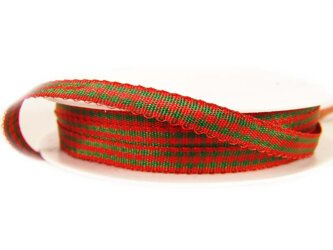 Wstążka 5mm PEPITO czerwono-zielona