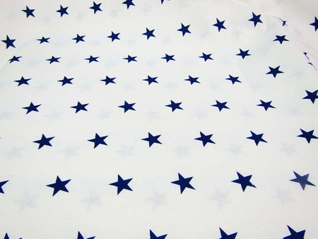 Płótno bawełniane gwiazdka granat