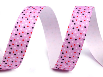 Taśma 15mm samoprzylepna KROPKI wrzos