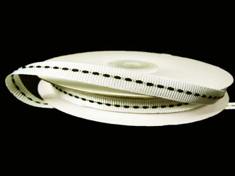 Taśma 0,6cm ryps stebnowana kość słoniowa