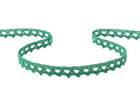 Koronka 0,8cm bawełniana ciemnozielona
