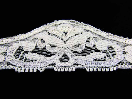 Koronka 4cm elastyczna biała