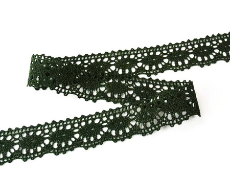 Koronka 32mm bawełniana khaki