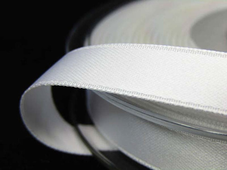 Wstążka 10mm atłas biała