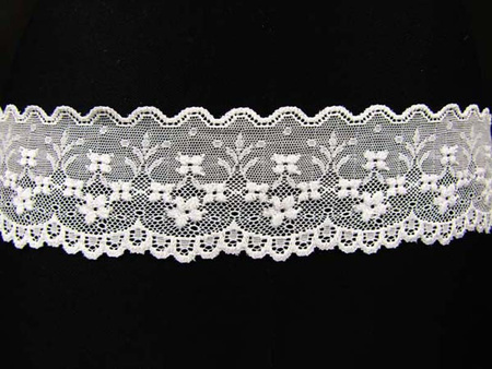 Koronka 6cm elastyczna biała