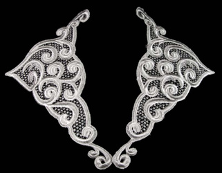 Kołnierzyk damski gipiura biały