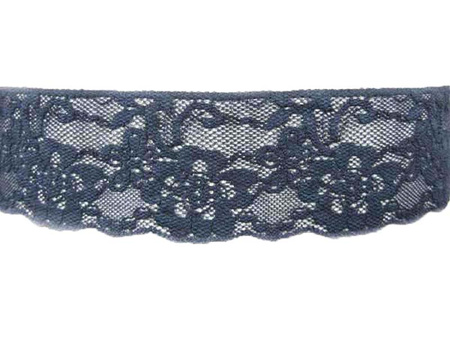 Koronka 7cm elastyczna granat indygo